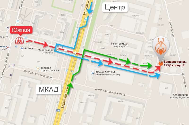 Карта москвы варшавское шоссе
